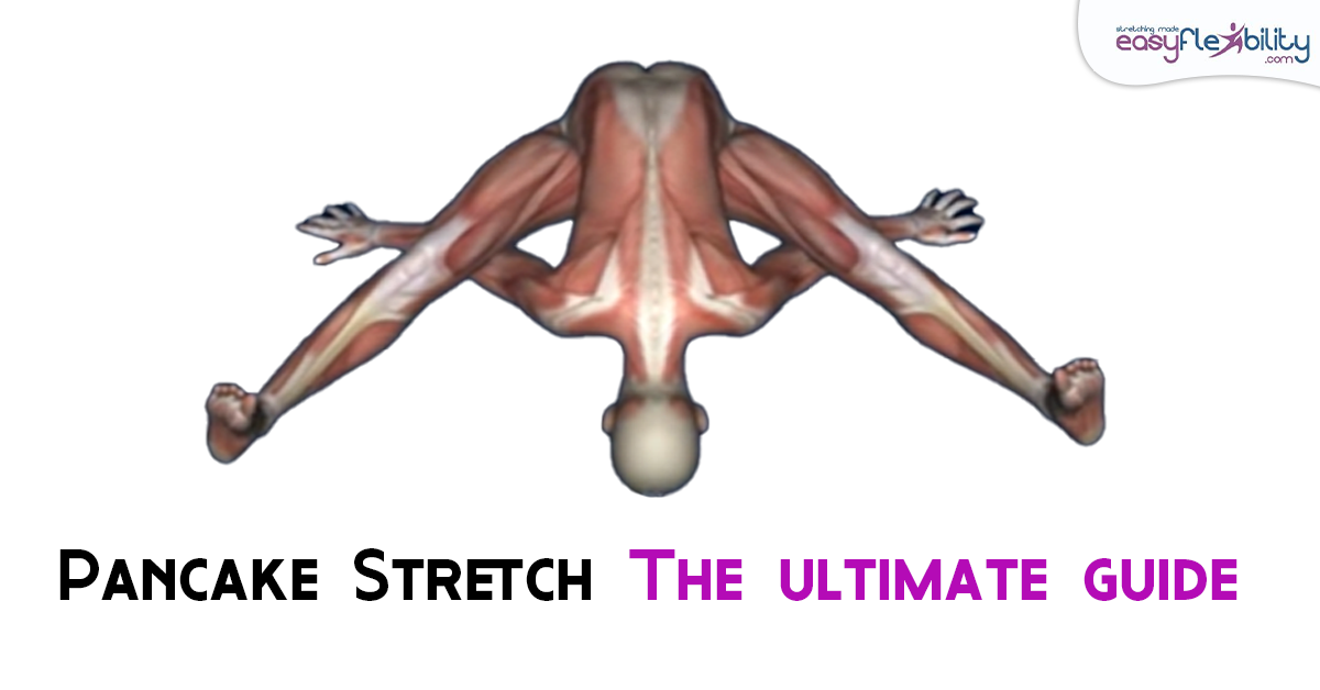 Pancake Stretch: Everything you ever wanted to know about this forward bend in straddle position also known as Kurmasana or the Tortoise Pose in Yoga.