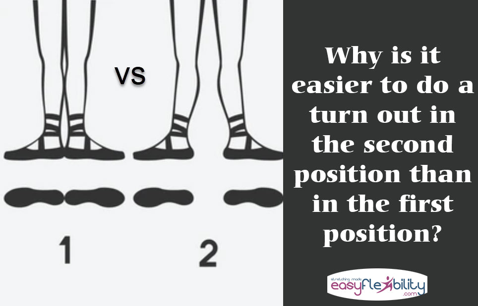 Why is it easier to do a turn out in the second position than in the first position?